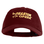 The Phantom of the Opera 1925 Title Embroidered Low Profile Dyed Cotton Twill Cap - Wine OSFM