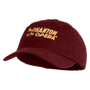 The Phantom of the Opera 1925 Title Embroidered Low Profile Dyed Cotton Twill Cap - Wine OSFM