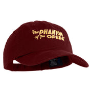 The Phantom of the Opera 1925 Title Embroidered Low Profile Dyed Cotton Twill Cap - Wine OSFM