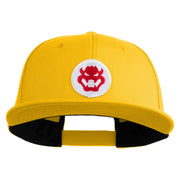 Fire Bowser Iron on Patched 6 Panel High Profile Structured Snapback - Gold OSFM