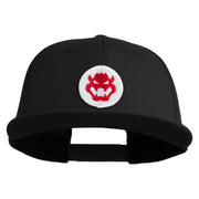 Fire Bowser Iron on Patched 6 Panel High Profile Structured Snapback