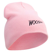 Woosh Embroidered Short Beanie - Pink OSFM