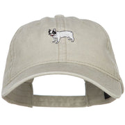 French Bulldog Embroidered Washed Cap