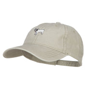 French Bulldog Embroidered Washed Cap