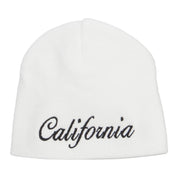 California Embroidered Short Beanie