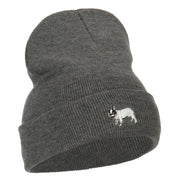 French Bulldog Embroidered Long Beanie