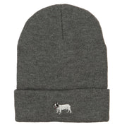 French Bulldog Embroidered Long Beanie