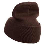 Made in USA Initial B and Sunset Stretch ECO Cotton Long Beanie - Brown OSFM