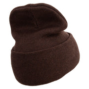 Made in USA Initial B and Sunset Stretch ECO Cotton Long Beanie - Brown OSFM