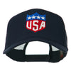 USA Flag Badge Embroidered Mesh Back Cap