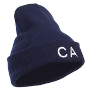 CA California Embroidered Cuff Beanie