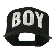 Flat Bill Hip Hop Casual Boy Embroidered Cap