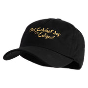 The Cabinet of Dr Caligari 1920 Title Embroidered 5 Panel Cotton Mid Profile Unstructured Dad Cap - Black OSFM