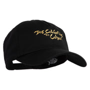 The Cabinet of Dr Caligari 1920 Title Embroidered 5 Panel Cotton Mid Profile Unstructured Dad Cap - Black OSFM
