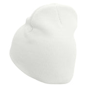 Woosh Embroidered Short Beanie - White OSFM