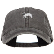 French Bulldog Embroidered Washed Cap