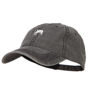 French Bulldog Embroidered Washed Cap