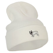 French Bulldog Embroidered Long Beanie