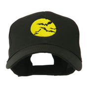 Flying Bats with Moon Embroidered Cap