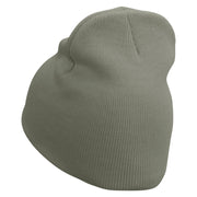 Woosh Embroidered Short Beanie - Grey OSFM