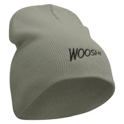 Woosh Embroidered Short Beanie - Grey OSFM