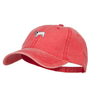 French Bulldog Embroidered Washed Cap