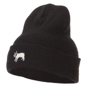 French Bulldog Embroidered Long Beanie