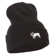 French Bulldog Embroidered Long Beanie