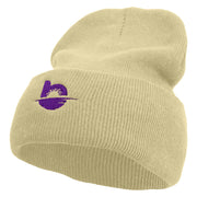 Made in USA Initial B and Sunset Stretch ECO Cotton Long Beanie - Beige OSFM