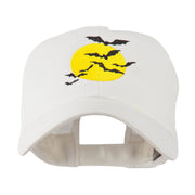 Flying Bats with Moon Embroidered Cap