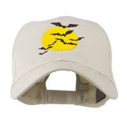 Flying Bats with Moon Embroidered Cap