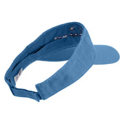 US Air Force Navy Letter Design Embroidered Pro Style Cotton Twill Washed Visor - Lt-Blue OSFM