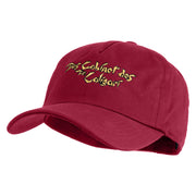 The Cabinet of Dr Caligari 1920 Title Embroidered 5 Panel Cotton Mid Profile Unstructured Dad Cap - Burgundy OSFM