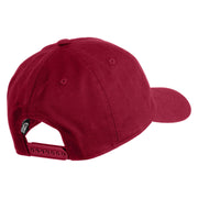 The Cabinet of Dr Caligari 1920 Title Embroidered 5 Panel Cotton Mid Profile Unstructured Dad Cap - Burgundy OSFM