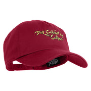 The Cabinet of Dr Caligari 1920 Title Embroidered 5 Panel Cotton Mid Profile Unstructured Dad Cap - Burgundy OSFM