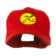 Flying Bats with Moon Embroidered Cap