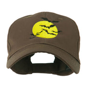 Flying Bats with Moon Embroidered Cap