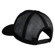 Fire Bowser Iron on Patched Five Panels Pro Style Trucker Mesh Cap - Black OSFM