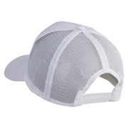 Fire Bowser Iron on Patched Five Panels Pro Style Trucker Mesh Cap - White OSFM