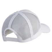 Fire Bowser Iron on Patched Five Panels Pro Style Trucker Mesh Cap - White OSFM