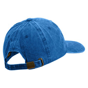 Fish Bone Patched Unstructured Pigment Dyed Cotton Cap - Royal OSFM
