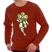 Gridiron Running Back Graphic Design Ring Spun Cotton Premium Long Sleeve T-shirt