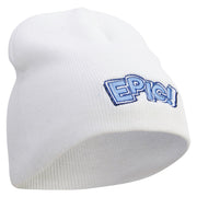 Epic! Embroidered 8 Inch Short Beanie - White OSFM