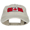 Canadian Flag in Canada Embroidered Washed Cap