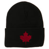 Canada Maple Leaf Embroidered Long Beanie