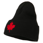 Canada Maple Leaf Embroidered Long Beanie