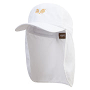 Owl Eyes Icons Embroidered Flap Hats - White OSFM