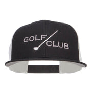 Golf Club Embroidered Mesh Snapback Cap