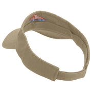 Colorful Swimming Club Embroidered Prostyle Cotton Twill Washed Visor - Khaki OSFM