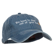 Come out of Shell Embroidered Washed Cap